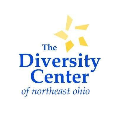 The Diversity Center of northeast ohio. Yellow star on top of words.